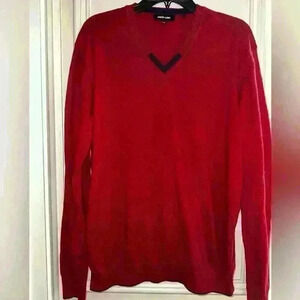 Jared Lang V-neck sweater XXL Red